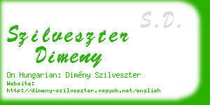 szilveszter dimeny business card